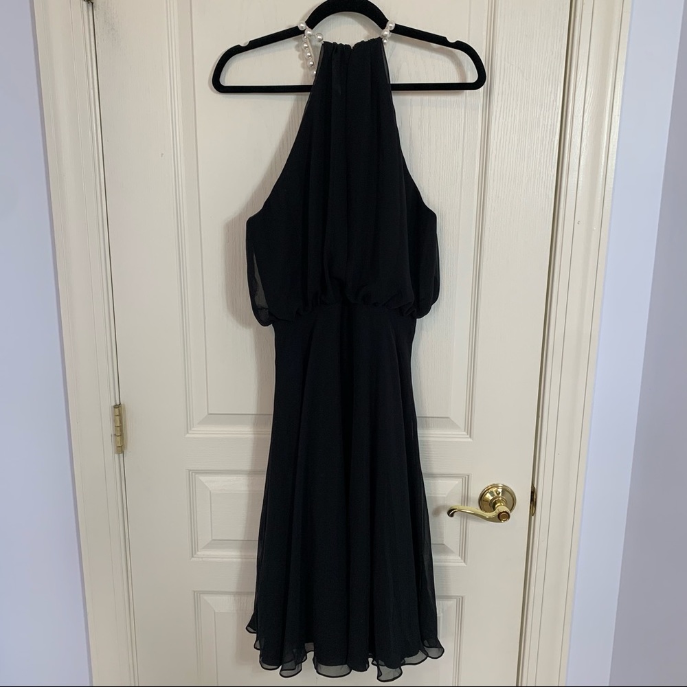Alvina Valenta Maids NY Black Dress‎ Pearl Straps - Picture 4 of 7